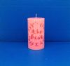 hot sale printed colored pillar candle